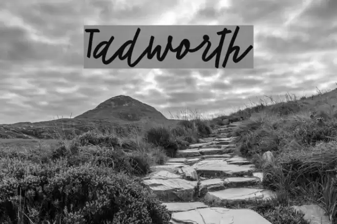 Tadworth Font examples