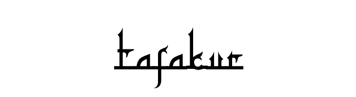 Tafakur  font caratteri gratis