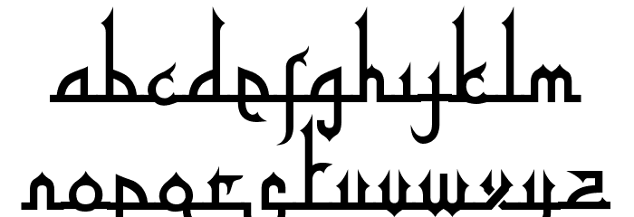 Tafakur Font LOWERCASE