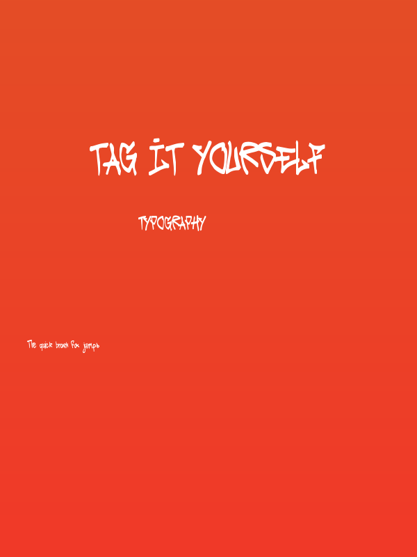 Tag It Yourself Poster