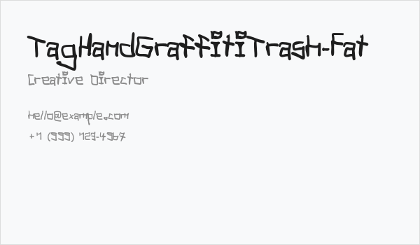 TagHandGraffitiTrash-Fat Business Card