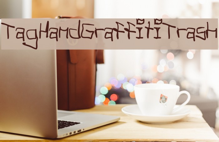 TagHandGraffitiTrash Font examples