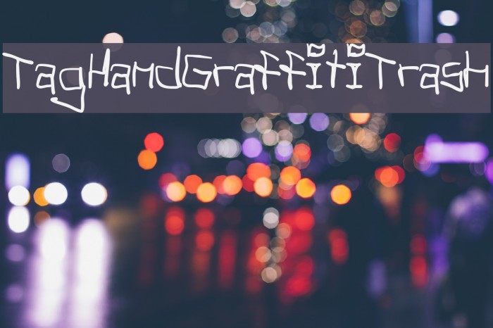 TagHandGraffitiTrash Font examples