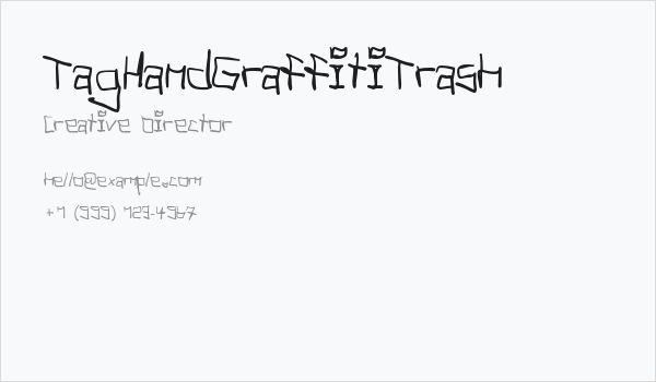 TagHandGraffitiTrash Business Card