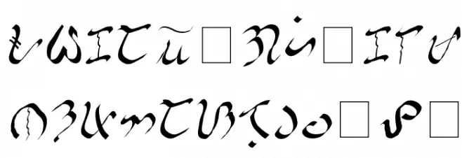 TagalogAlibata Schriftart Kleinbuchstaben