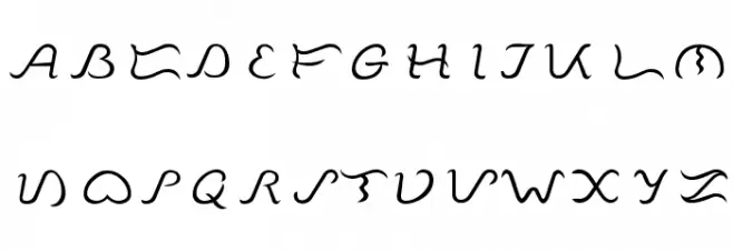 Tagalogika Schriftart Kleinbuchstaben