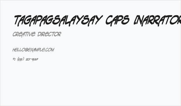 Tagapagsalaysay Caps [Narrator] BoldItalic Business Card