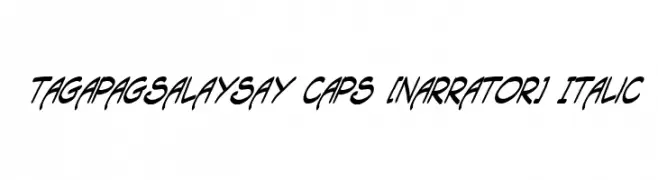 Tagapagsalaysay Caps [Narrator] Italic  baixar fontes gratis
