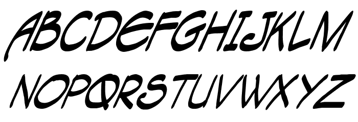 Tagapagsalaysay Caps [Narrator] Italic Schriftart Groß