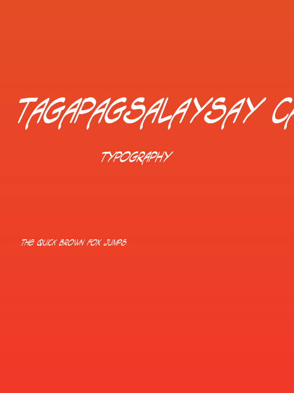 Tagapagsalaysay Caps [Narrator] Italic Poster