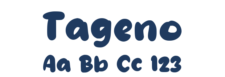 Tageno Font Preview