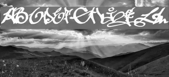 Tagging Zher 1 Font examples