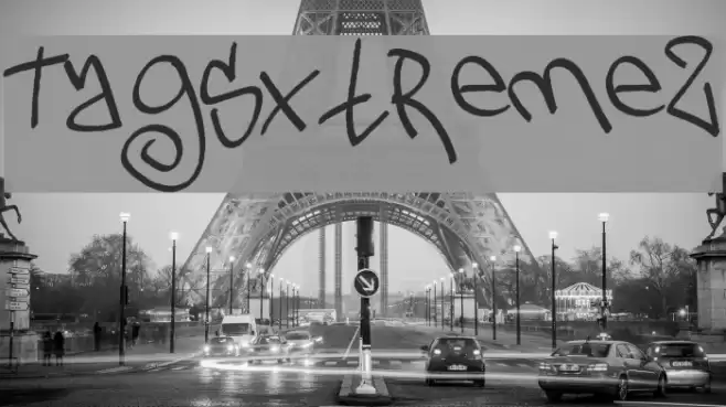 TagsXtreme2 Font examples