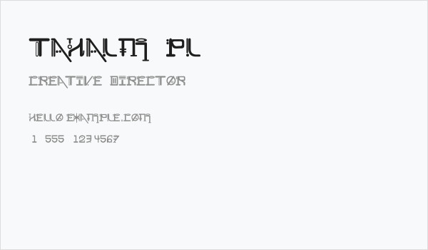 Tahalm pl Business Card