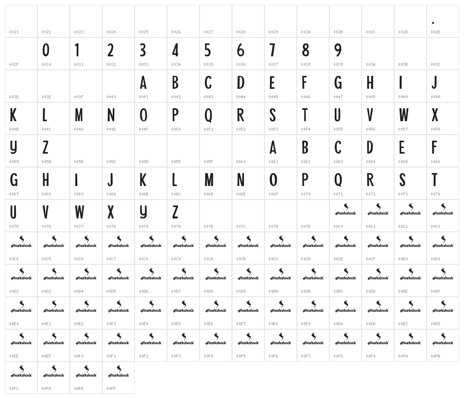 Tahiti Sans Character Map