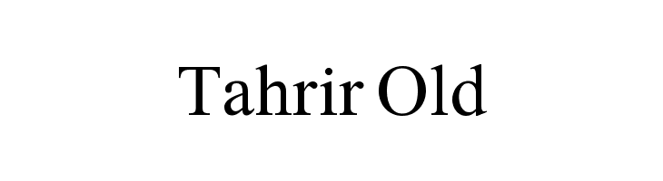 Tahrir Old Font