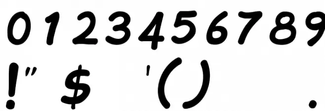 Tahtelbahir komik Regular Font Alte caractere