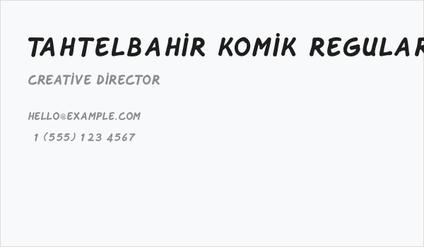 Tahtelbahir komik Regular Business Card