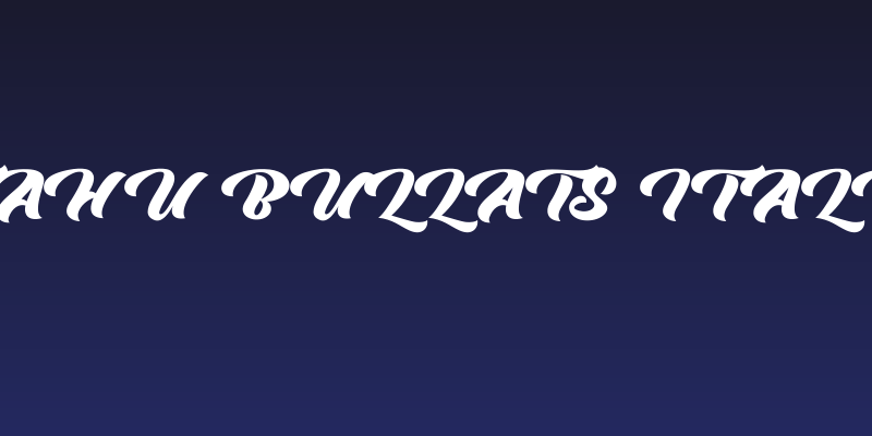 Tahu Bullats Italic Social Header