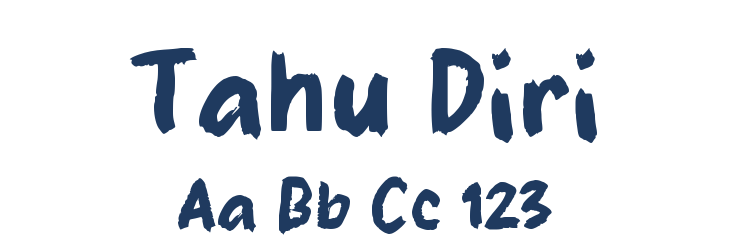 Tahu Diri Font Preview