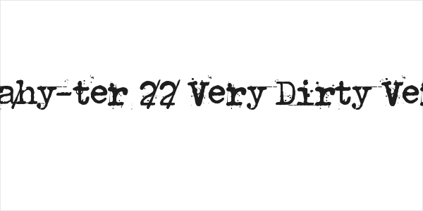 Tahyp-rahy-ter 22 Very Dirty Very dirty Logo