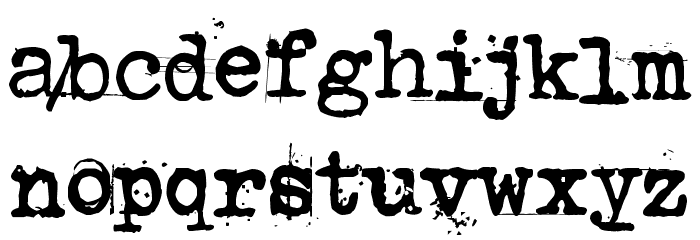 Tahyp-rahy-ter 22 Very Dirty Very dirty Font LOWERCASE