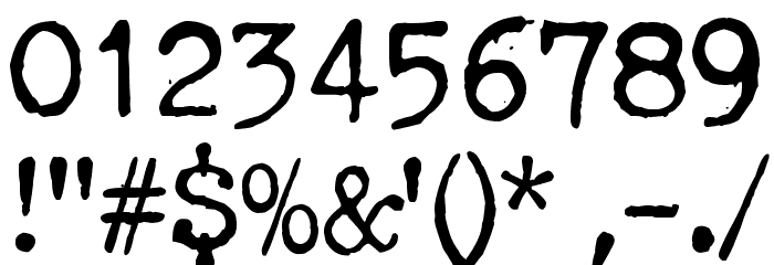 Tahyp-rahy-ter 22 Font OTHER CHARS