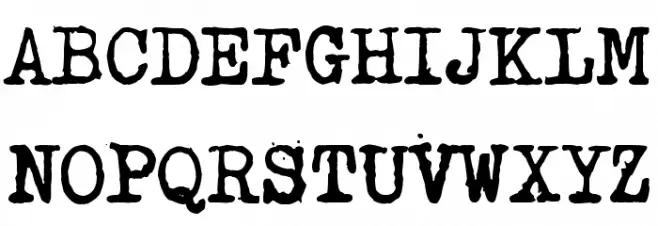 Tahyp-rahy-ter 22 Font Litere mari
