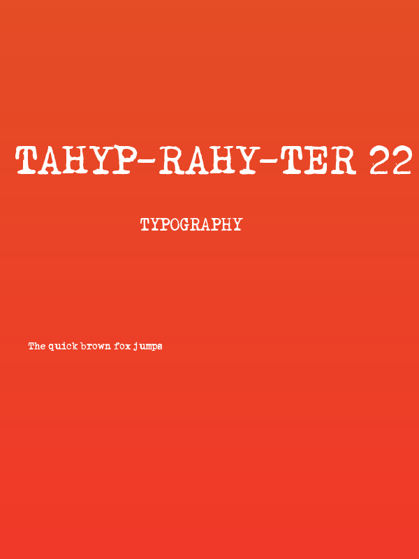 Tahyp-rahy-ter 22 Poster
