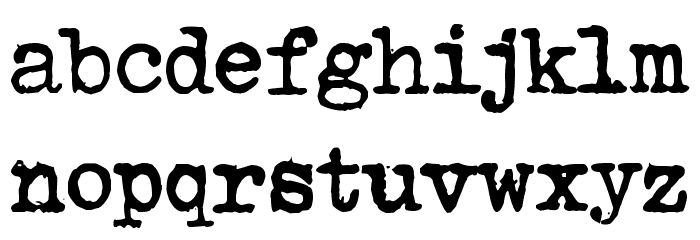Tahyp-rahy-ter 22 Font LOWERCASE