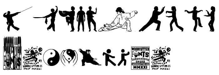 Tai-Chi Silhouette Font OTHER CHARS