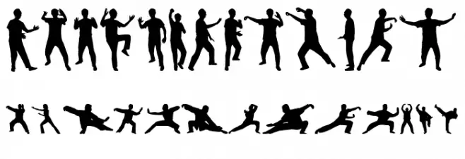 Tai-Chi Silhouette Fuentes MINÚSCULAS