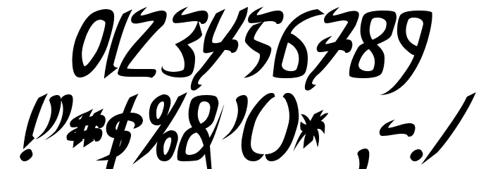 Taibaijan Bold Italic Font OTHER CHARS