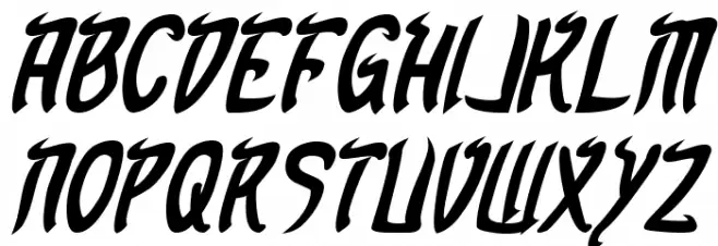 Taibaijan Bold Italic 字体 大写