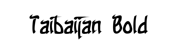Taibaijan Bold  les polices de caractères gratuit tlcharger