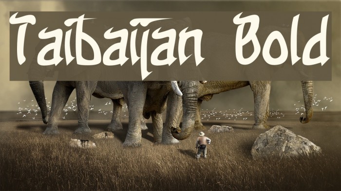 Taibaijan Bold Font examples
