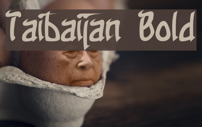 Taibaijan Bold Font examples