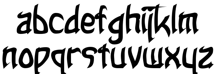 Taibaijan Bold Font LOWERCASE