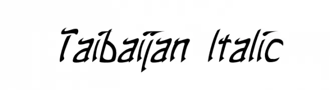 Taibaijan Italic  Fuentes Gratis Descargar