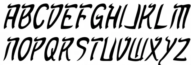 Taibaijan Italic 字体 大写