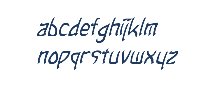 Taibaijan Italic Lowercase