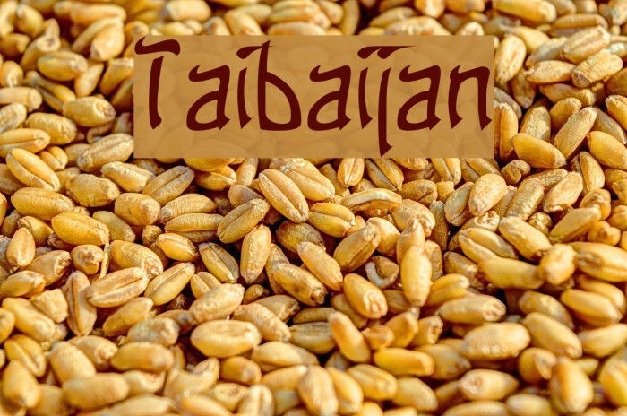 Taibaijan Font examples