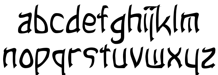 Taibaijan Font LOWERCASE