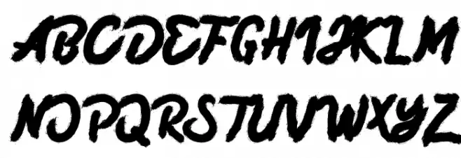 Taifun Script Font UPPERCASE