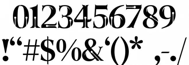 Taiganja Type Font OTHER CHARS