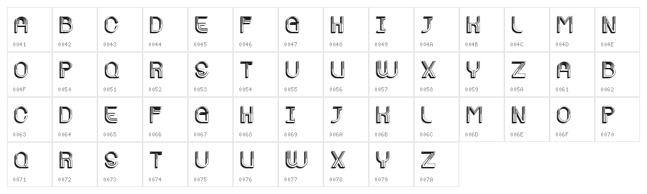 Taikun Regular Character Map