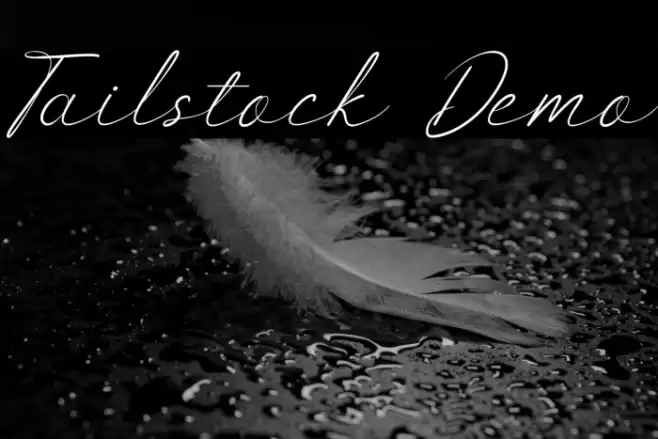 Tailstock Demo Font examples