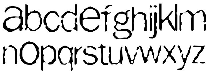 Tainted Font LOWERCASE