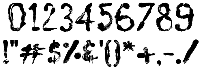 Tajamuka Script Font OTHER CHARS