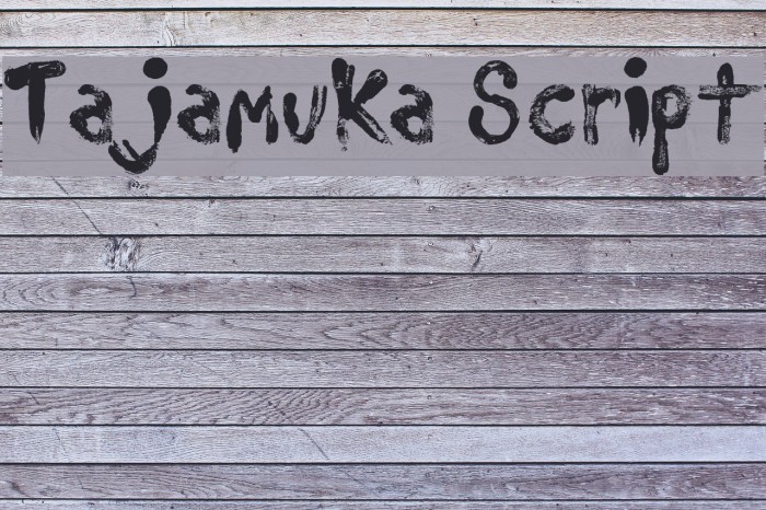 Tajamuka Script Font examples